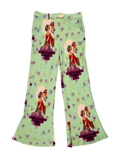 Pre-owned Dior Vintage 2002 Wide Leg Pants In Green