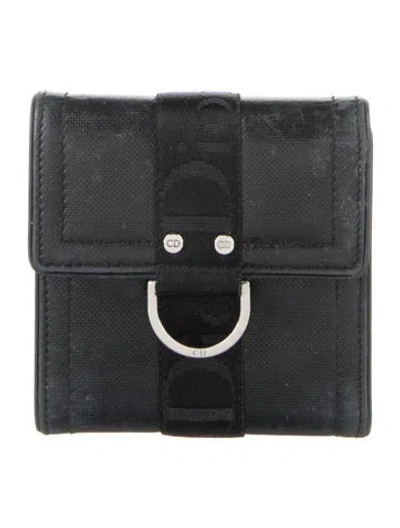 Pre-owned Dior Vintage 2003 Compact Wallet In Black