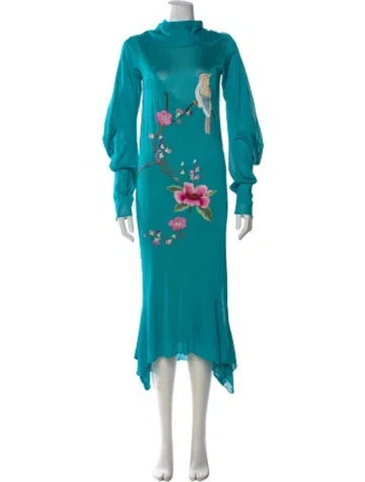 Pre-owned Dior Vintage 2003 Long Dress In Blue