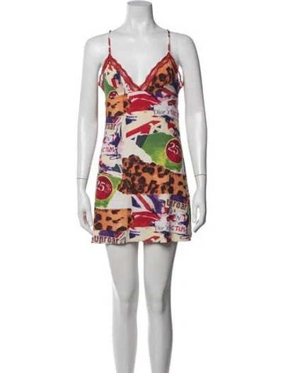 Pre-owned Dior Vintage 2003 'victim' Mini Dress In Red