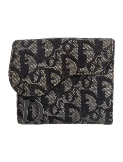 Pre-owned Dior Vintage 2003 Wallet In Black/neutrals