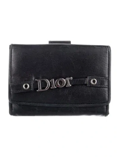 Pre-owned Dior Vintage 2004 Compact Wallet In Black