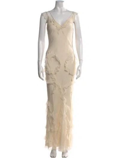 Pre-owned Dior Vintage 2004 Long Dress In Neutral