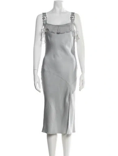 Pre-owned Dior Vintage 2004 Midi Length Dress In Grey