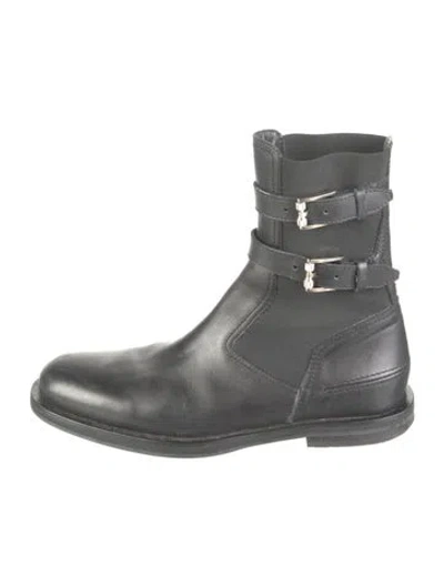 Pre-owned Dior Vintage 2004 Moto Boots In Grey
