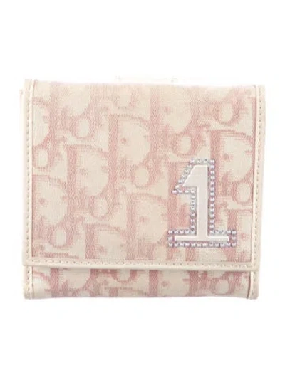 Pre-owned Dior Vintage 2004 Trifold Wallet In Neutrals