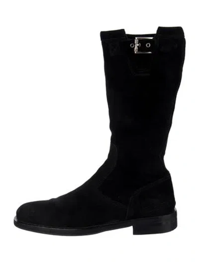 Pre-owned Dior Vintage 2004 'votc' Moto Boots In Black