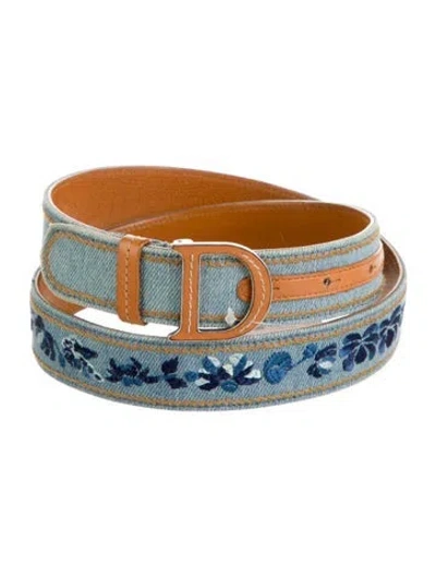 Pre-owned Dior Vintage 2005 Belt In Blue