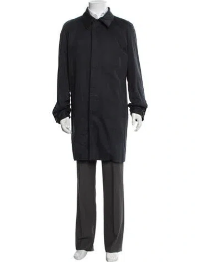 Pre-owned Dior Vintage 2005 Trench Coat In Blue