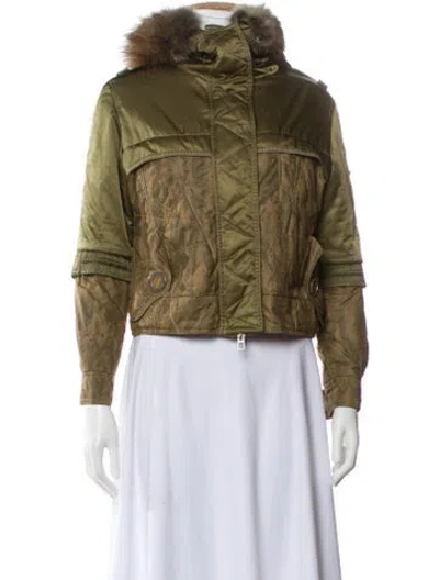 Pre-owned Dior Vintage 2006 Biker Jacket In Green