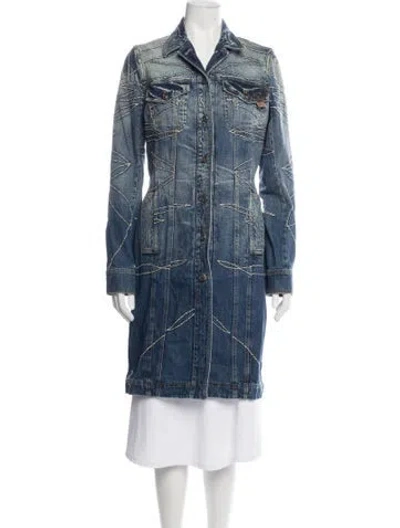 Pre-owned Dior Vintage 2006 Coat In Blue