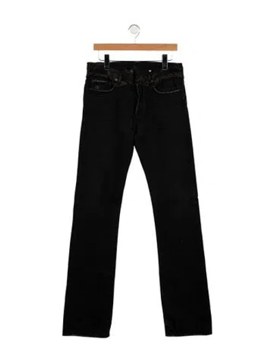 Pre-owned Dior Vintage 2006 'cummerbund' Skinny Jeans In Black