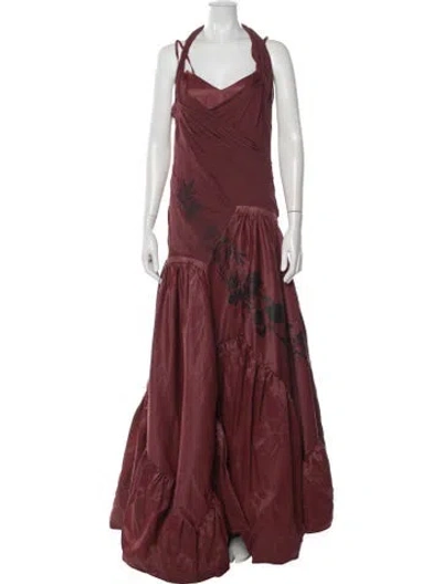 Pre-owned Dior Vintage 2006 Long Dress In Burgundy