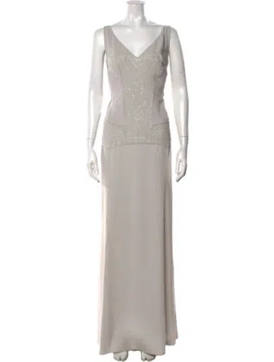 Pre-owned Dior Vintage 2006 Long Dress In Grey