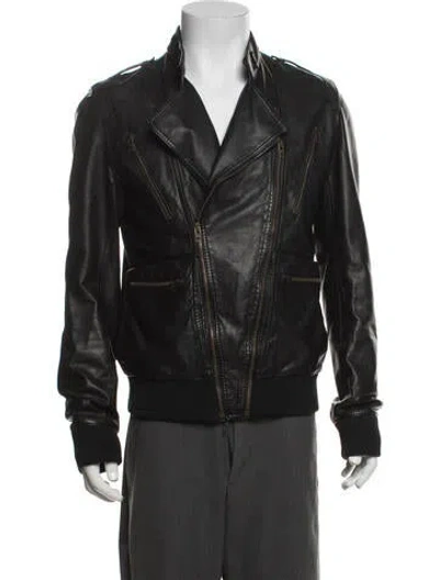 Pre-owned Dior Vintage 2006 Moto Jacket In Black