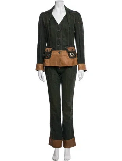 Pre-owned Dior Vintage 2006 Pantsuit In Blue