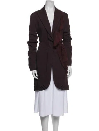 Pre-owned Dior Vintage 2006 Trench Coat In Burgundy