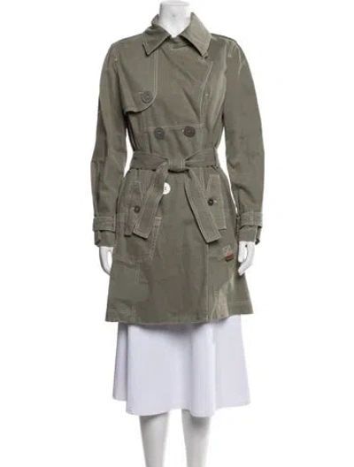 Pre-owned Dior Vintage 2006 Trench Coat In Green
