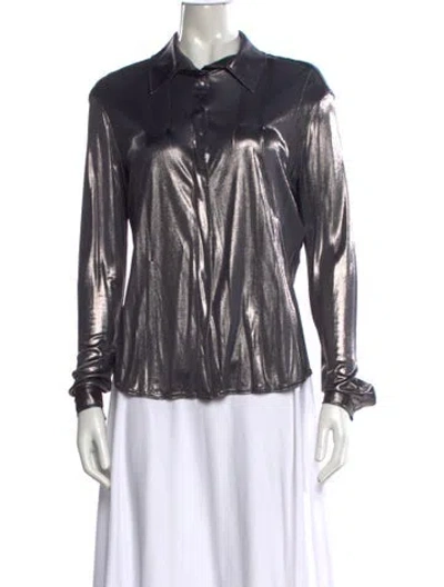 Pre-owned Dior Vintage 2007 Button-up Top In Gray