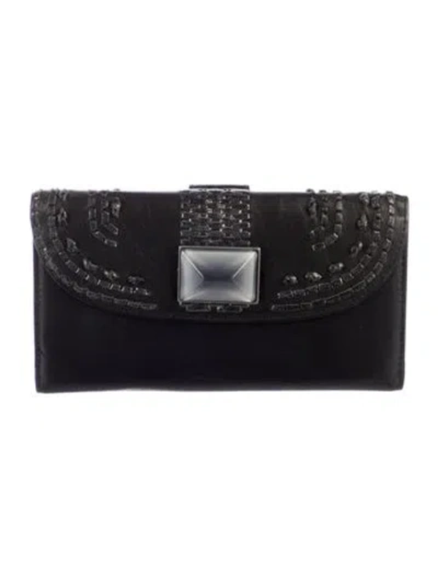 Pre-owned Dior Vintage 2007 Continental Wallet In Black