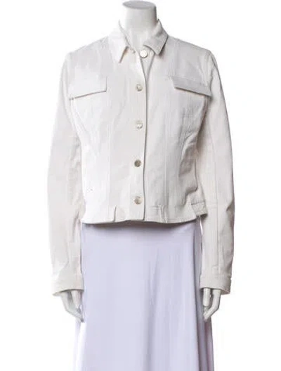 Pre-owned Dior Vintage 2007 Denim Jacket In White