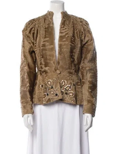 Pre-owned Dior Vintage 2007 Fur Jacket In Neutral