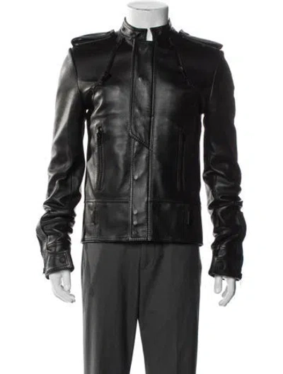 Pre-owned Dior Vintage 2007 Moto Jacket In Black