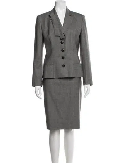 Pre-owned Dior Vintage 2007 Skirt Suit In Gray