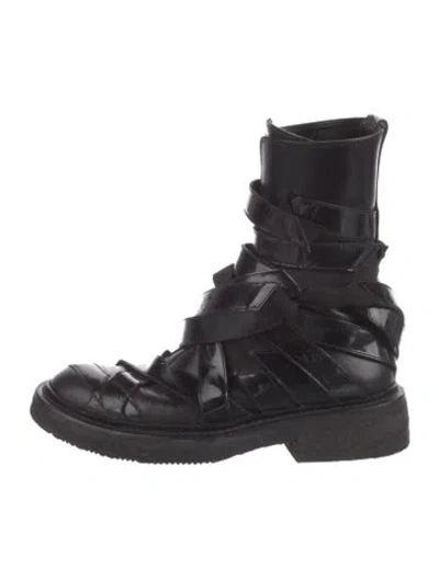 Pre-owned Dior Vintage 2008 Combat Boots In Black