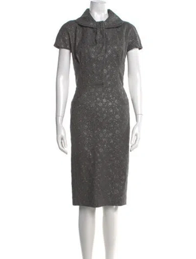 Pre-owned Dior Vintage 2008 Midi Length Dress In Gray