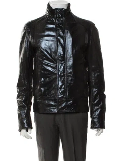 Pre-owned Dior Vintage 2008 Moto Jacket In Blue/metallic