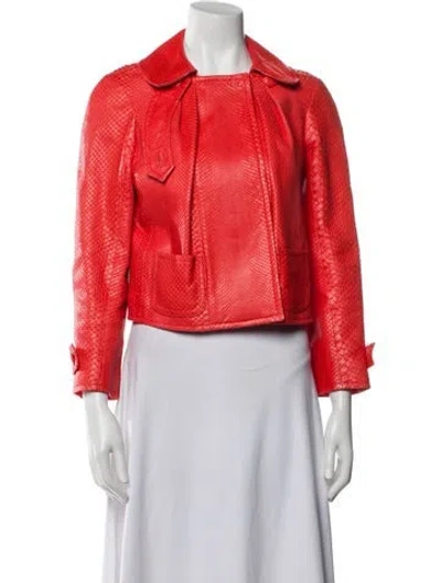 Pre-owned Dior Vintage 2009 Biker Jacket In Orange