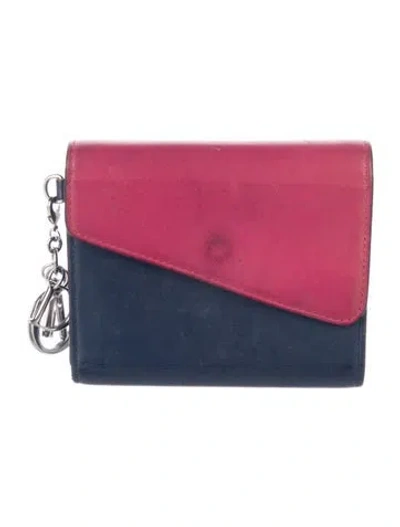 Pre-owned Dior Vintage 2015 Compact Wallet In Blue