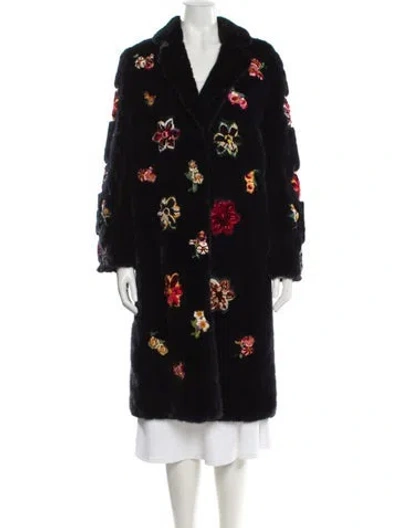 Pre-owned Dior Vintage 2018 Fur Coat In Blue