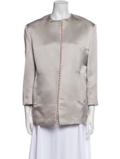 Pre-owned Dior Vintage Biker Jacket In Gray