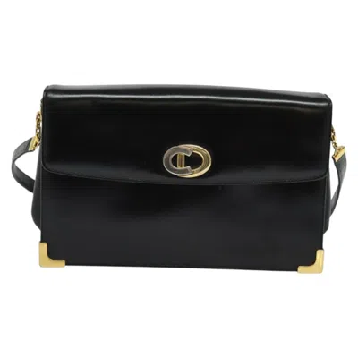 Pre-owned Dior Vintage Black Leather Shoulder Bag ()