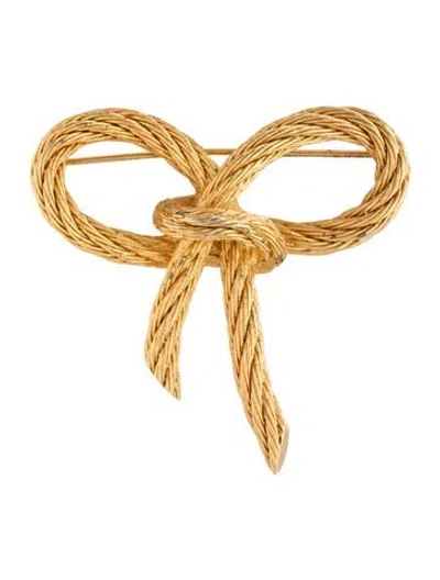 Pre-owned Dior Vintage Bow Brooch Pin In Multicolor