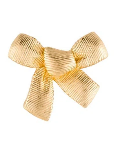 Pre-owned Dior Vintage Bow Pin Brooch In Multi
