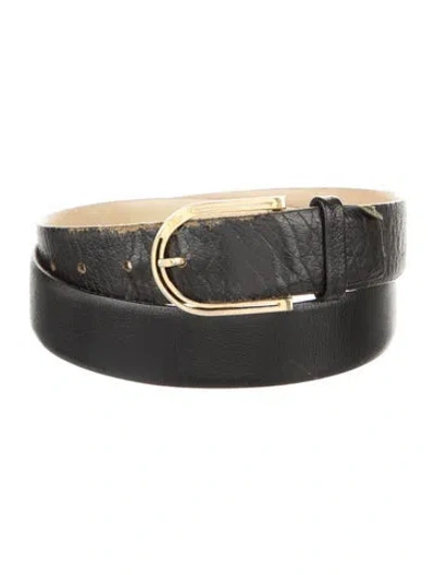 Pre-owned Dior Vintage Calfskin Belt In Black