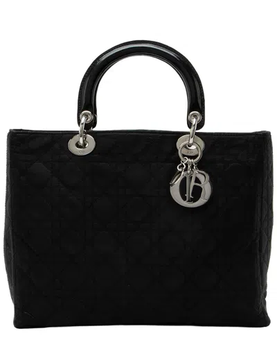 Dior Vintage Cannage Nylon Lady  Large Tote (authentic Pre-loved)