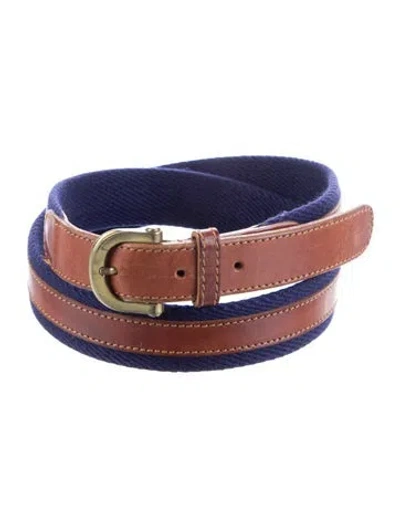 Pre-owned Dior Vintage Canvas Belt In Blue