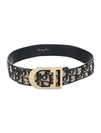 Pre-owned Dior Vintage Canvas Belt In Blue