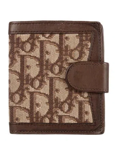 Pre-owned Dior Vintage Canvas Wallet In Brown