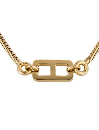 Pre-owned Dior Vintage Cd Choker Necklace, 15" In Multi