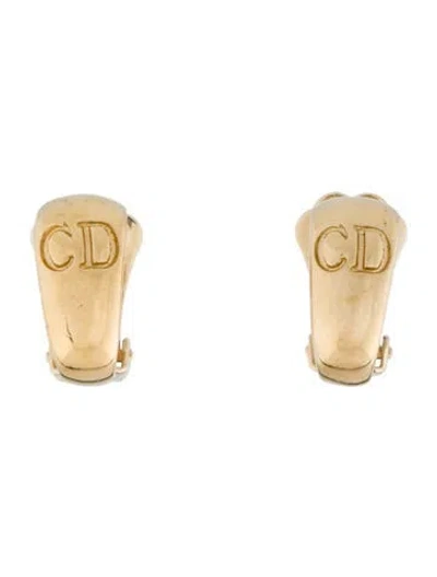 Pre-owned Dior Vintage Cd Clip-on Earrings In Multi