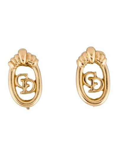 Pre-owned Dior Vintage Cd Clip-on Earrings In Multi