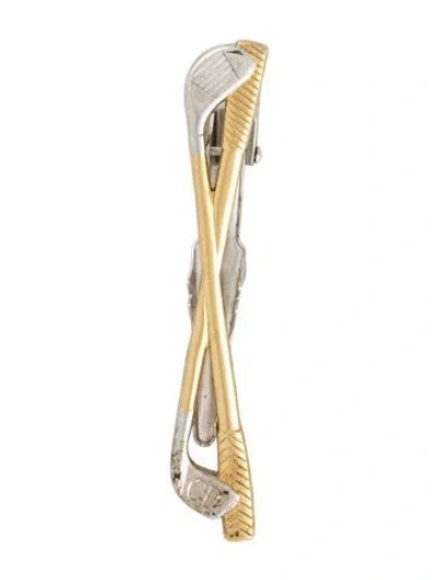 Pre-owned Dior Vintage Cd Golf Club Tie Clip In Multicolor
