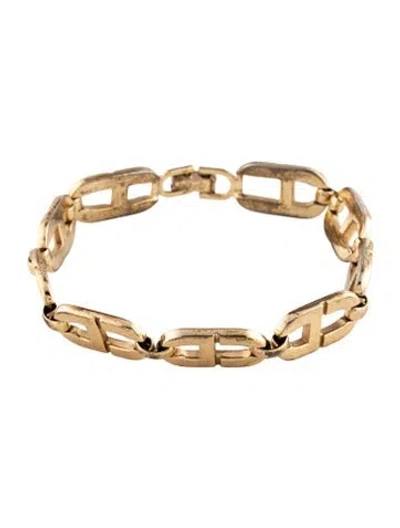 Pre-owned Dior Vintage Cd Link Bracelet, 7" In Multicolor