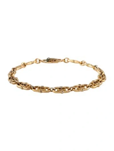 Pre-owned Dior Vintage Cd Link Bracelet, 7" In Multicolor