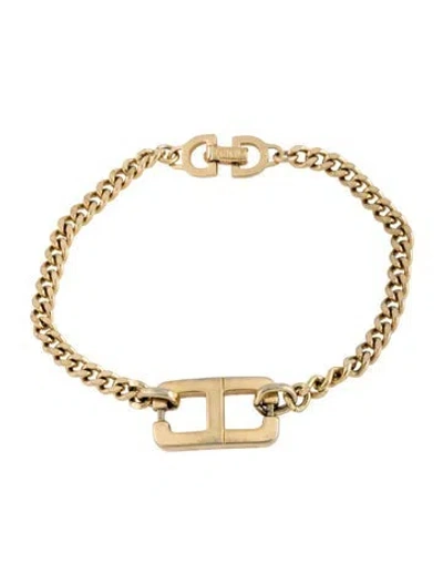 Pre-owned Dior Vintage Cd Link Bracelet, 7.75" In Multicolor